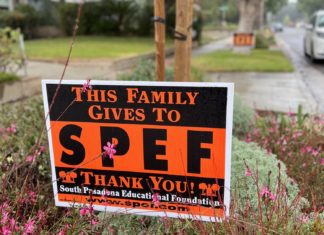 SPEF Fall Fund Drive | Yard Signs Painting South Pasadena Orange