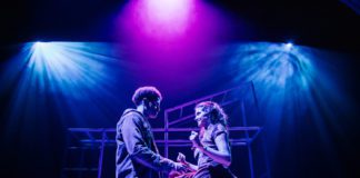 Miles Fowler and Ana Nicolle Chavez in Sanctuary City at Pasadena Playhouse