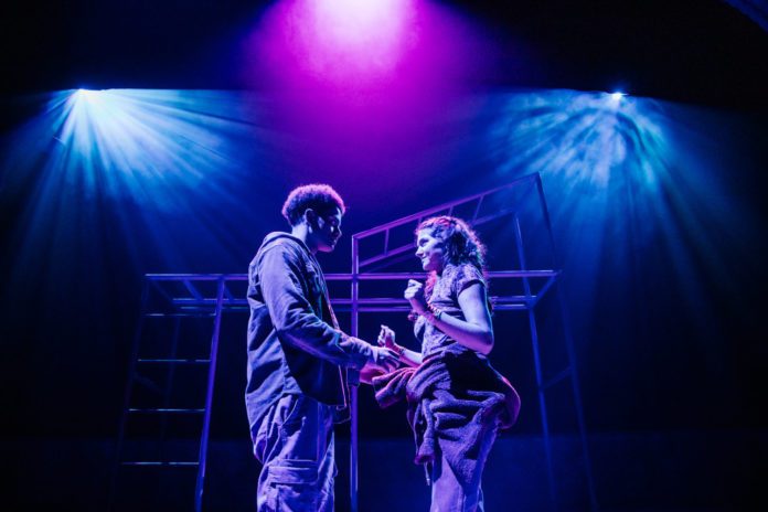 Miles Fowler and Ana Nicolle Chavez in Sanctuary City at Pasadena Playhouse