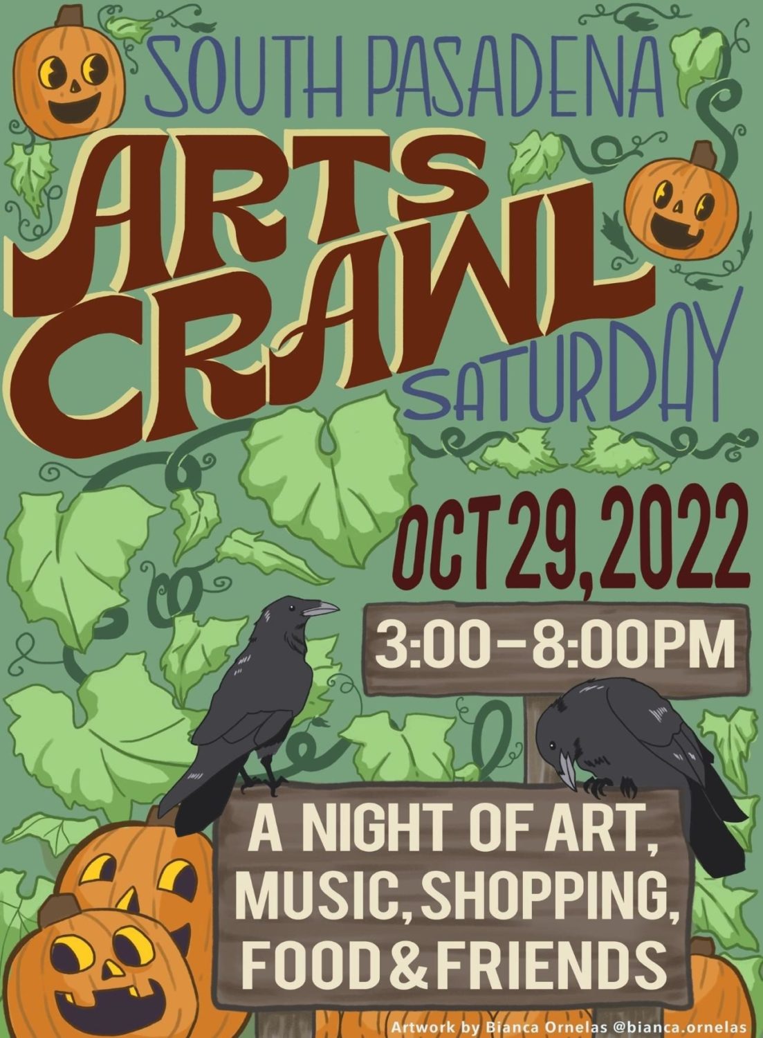 Fall Crawl 2022 Window Poster | The South Pasadenan | South Pasadena News