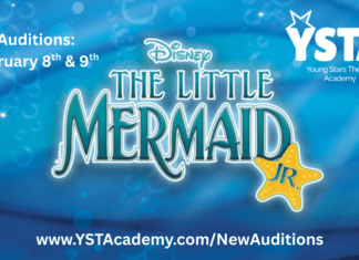 The Little Mermaid Jr! Auditions February 8th and 9th: Young Stars Theatre Academy Spring Production!