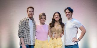 PHOTO: Luis Luque | The South Pasadenan | Both casts of The Last Five Years: Bryan Mittelstadt, Margaret Berkowitz, Jackie Bonsignore, and Jayde Mitchell at Sierra Madre Playhouse
