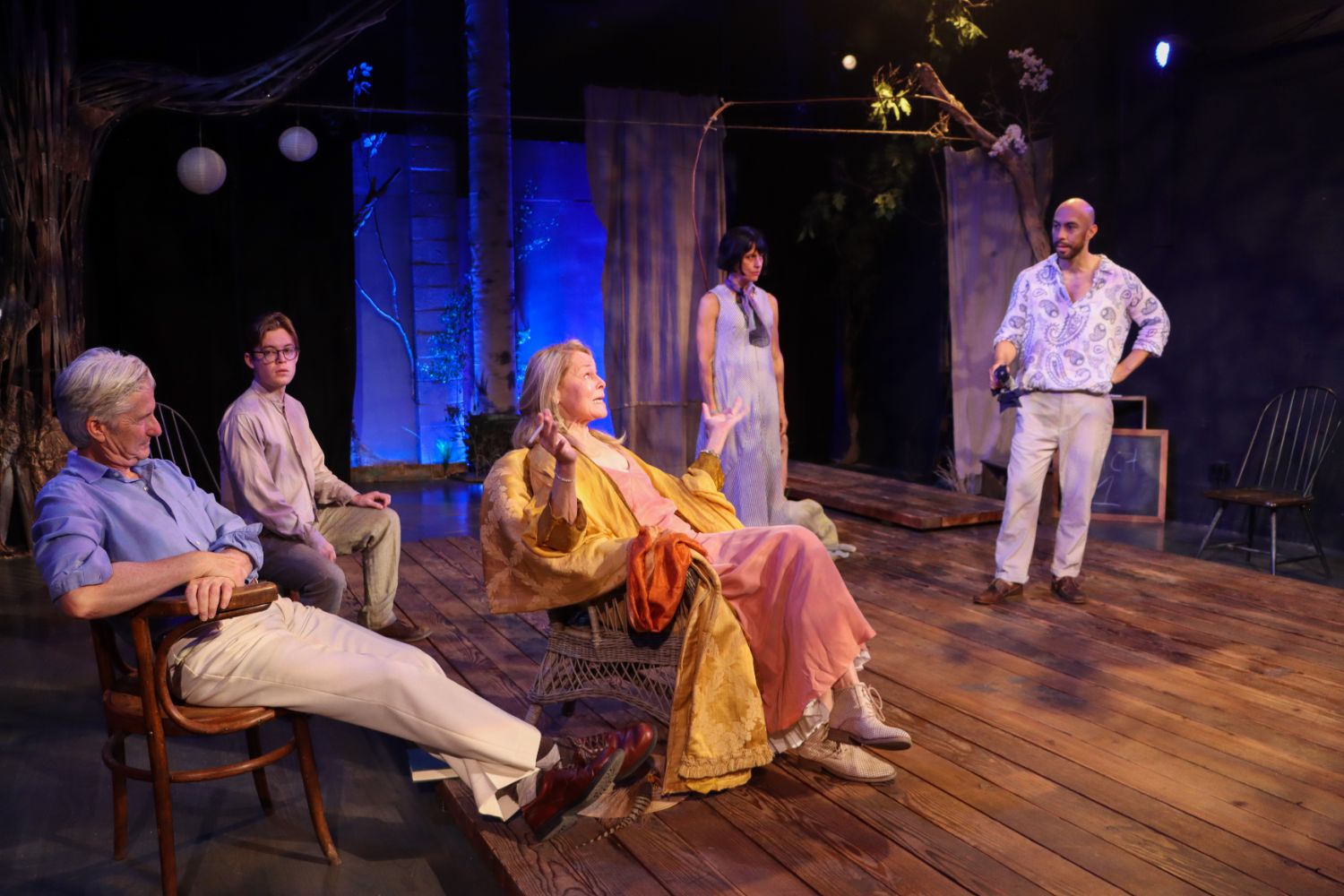 | The South Pasadenan | South Pasadena News PHOTO: South Pasadena Theatre Workshop | The South Pasadenan | The cast of The Seagull: Kevin Michael Moran, Nick Apostolina, Sally Smythe, Christina Conte, and Kila Packett on stage at South Pasadena Theatre Workshop.