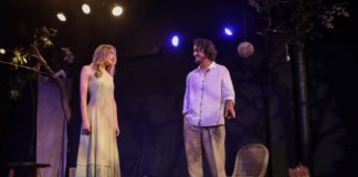 PHOTO: South Pasadena Theatre Workshop | The South Pasadenan | Cordelia Dewdney and Andrew Tippie in The Seagull on stage at South Pasadena Theatre Workshop.