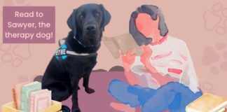 Barks & Books | Read to Sawyer the Therapy Dog at the Library PHOTO: South Pasadena Library | The South Pasadenan | “Barks & Books” Returns to South Pasadena Library With Sawyer the Therapy Dog