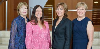 PHOTO: Pasadena Showcase House for the Arts | The South Pasadenan | (L - R) Dotty Ewing, President of Pasadena Showcase House of Design, Lynne Graves, Lydia Rubin and Cynthia Bengtson, Benefit Co-Chairs, 2026 Pasadena Showcase House of Design
