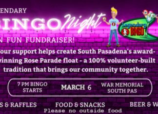 Legendary Bingo Night Returns March 6 to Support South Pasadena’s Rose Parade Float PHOTO: SPTOR | The South Pasadenan | Legendary Bingo Night Returns March 6 to Support South Pasadena’s Rose Parade Float
