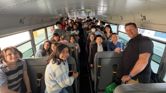 PHOTO: SPUSD | The South Pasadenan | Monterey Hills students, teachers, and special guests, SPUSD Board President Dr. Michele Kipke and Superintendent Dr. Angela Elizondo Baxter, prepare to participate in a community event with Justice Sonia Sotomayor.