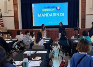 SPUSD Snapshot | Monterey Hills, Marengo Host Statewide Bilingual Education Visit PHOTO: SPUSD | The South Pasadenan | Principal Noelle Fong, SPUSD Superintendent Angela Elizondo Baxter, and First Grade Mandarin Dual Immersion teacher Judy Ho welcome attendees.