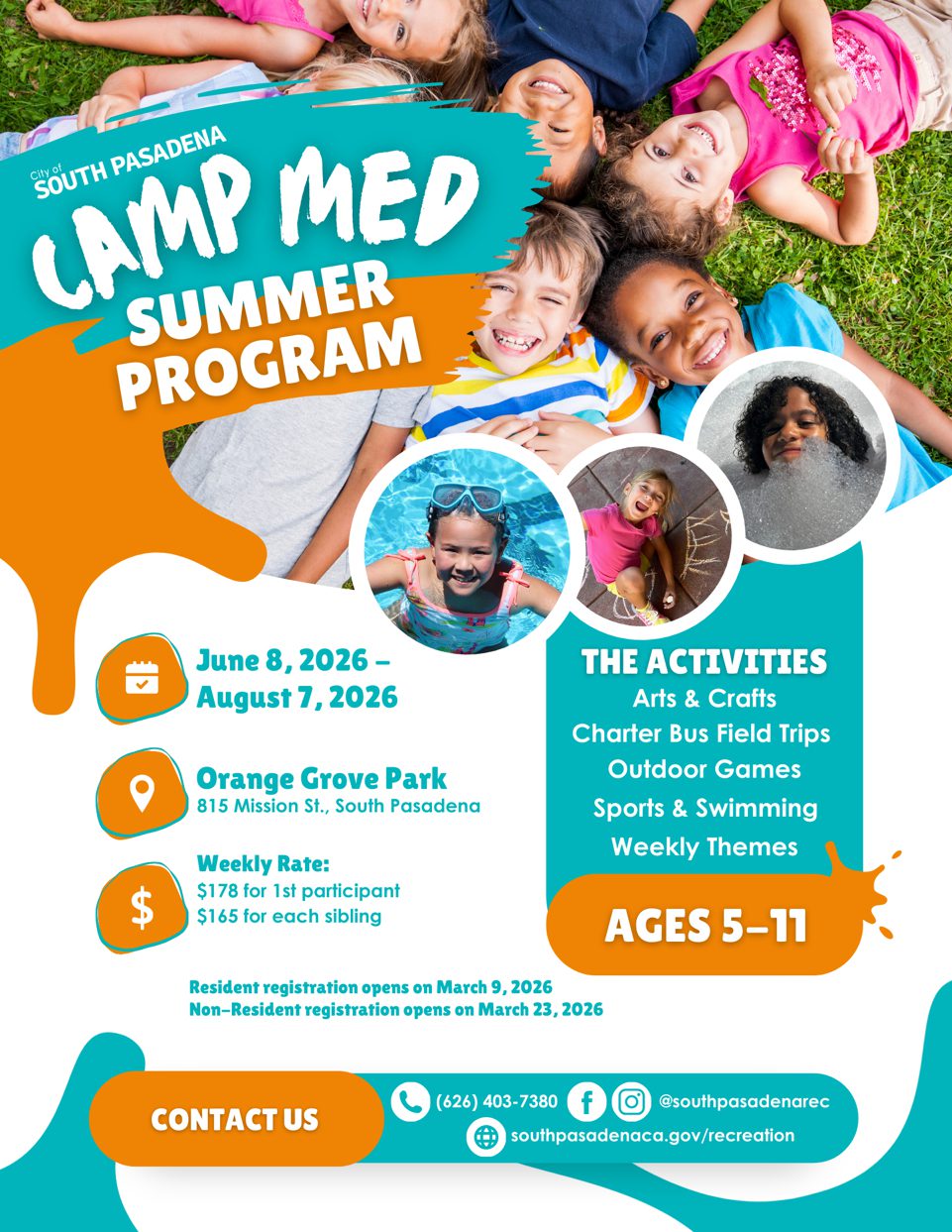 | The South Pasadenan | South Pasadena News PHOTO: City of South Pasadena | The South Pasadenan | 2026 Summer Camp Med Returns to Orange Grove Park