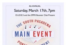 Poker Tournament | 4th Annual Main Event in South Pasadena