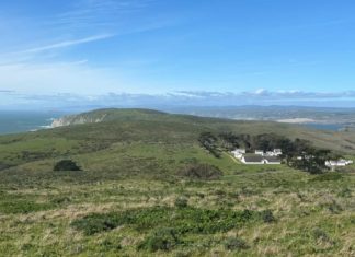 Chris Bray | ’Tell Me How This Ends’ on Substack | Tomales Point, at the northern end of Point Reyes National Seashore, with a long-closed historic ranch that now has historical exhibits and NPS staff housing