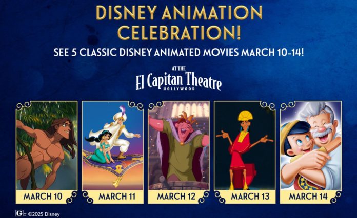 PHOTO Credit: Disney | The South Pasadenan | Five Disney Animated Classics Return to the El Capitan Theatre (Tarzan, Aladdin, The Hunchback of Notre Dame, The Emperor's New Groove and Pinocchio).