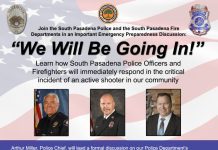 South Pasadena Police and Fire Department Host Active Shooter Q&A