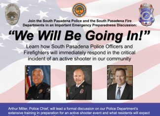 South Pasadena Police and Fire Department Host Active Shooter Q&A