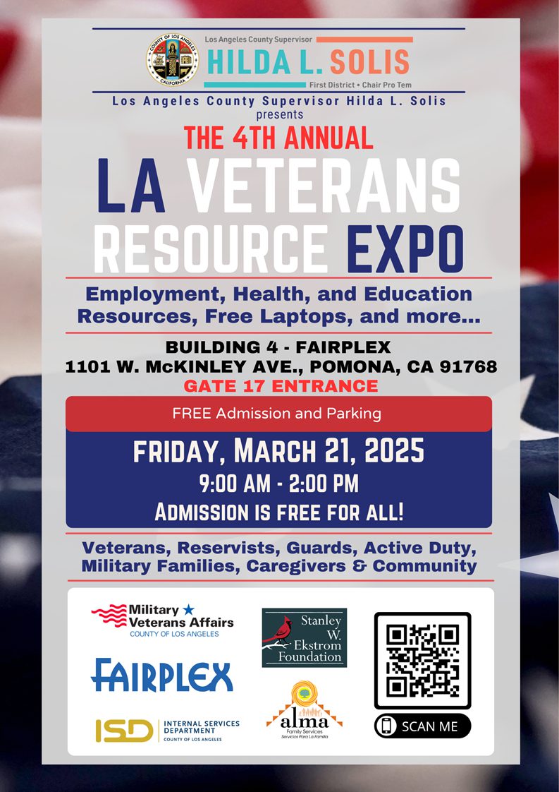 | The South Pasadenan | South Pasadena News PHOTO: LA County Supervisor | The South Pasadenan | Hilda L. Solis | 4th Annual LA Veterans Resource Expo