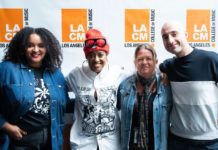 LEFT TO RIGHT: Adjenai Worrell, 370 Music Group Label Manager, Roc Nation’s Grammy Award-winning Rap/Hip Hop artist Rapsody, Erin Workman, 370 Music Group Faculty Advisory Board member and LACM Executive Vice President and Michael Chrysanthou, 370 Music Group Faculty Advisory Board member and LACM Career Services Manager.
