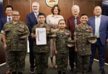 PHOTO: Southland Young Marines | The south Pasadenan | Southland Young Marines attended the Temple City Council meeting to receive a proclamation for their Drug Demand Reduction program.