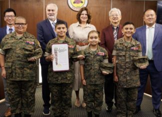 National Honor | Southland Young Marines of Azusa Recognized by the U.S. Drug Enforcement Administration PHOTO: Southland Young Marines | The south Pasadenan | Southland Young Marines attended the Temple City Council meeting to receive a proclamation for their Drug Demand Reduction program.