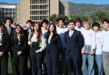 PHOTO: SPHS Virtual Enterprise | The South Pasadenan | SPHS Virtual Enterprise State Award winners celebrate after the competition.