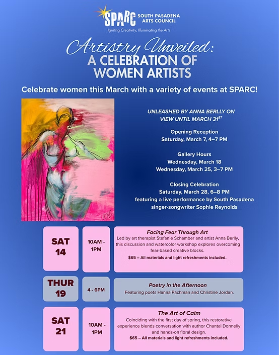 | The South Pasadenan | South Pasadena News PHOTO: SPARC | The South Pasadenan | Celebrating Women Artists This March at SPARC