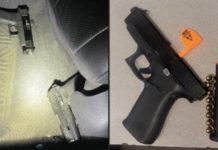 PHOTO: SouthPasadenaCa.Gov | The South Pasadenan | Officers discovered two loaded, unregistered firearms on the driver’s side floorboard.