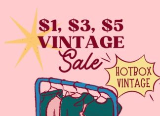 Hotbox Vintage Hosts $1, $3, $5 Spring Sale in South Pasadena PHOTO: Hotbox Vintage | The South Pasadenan | Hotbox Vintage’s $1, $3, $5 Spring Sale is back!