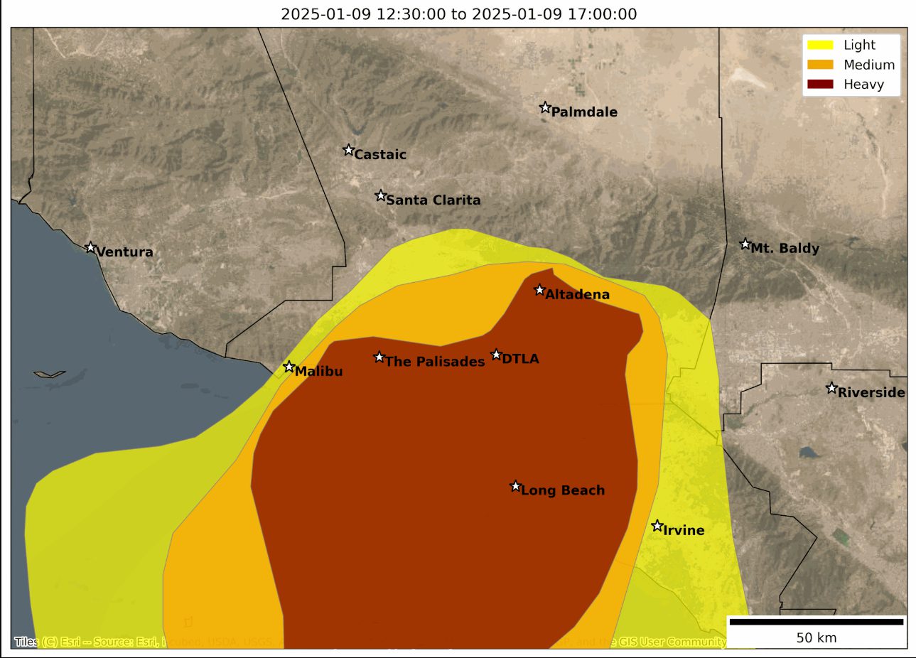 | The South Pasadenan | South Pasadena News the movement of smoke across the Los Angeles area between January 7 and January 24, 2025