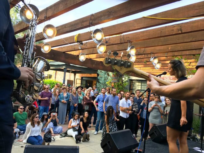 This year's Eclectic Music Festival and Arts Crawl venue, BurkeTriolo Studio (patio)