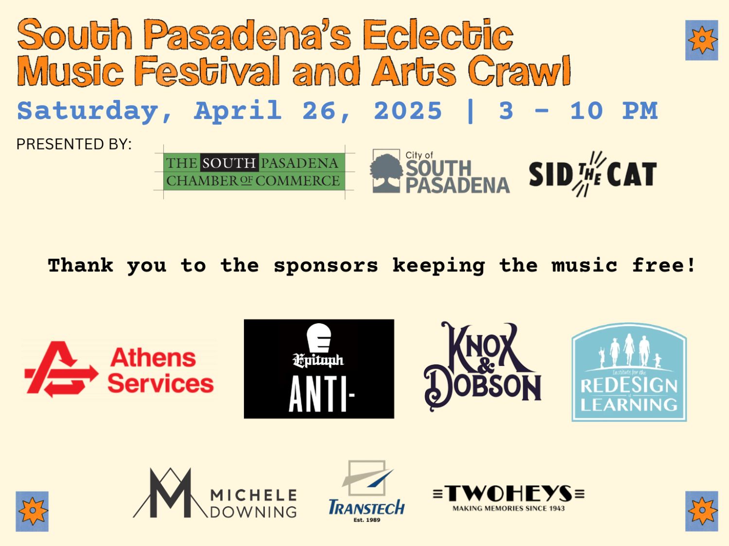 PHOTO: https://theeclectic.rocks/ | The South Pasadenan | South Pasadena’s 15th Annual Eclectic Music Festival & Arts Crawl