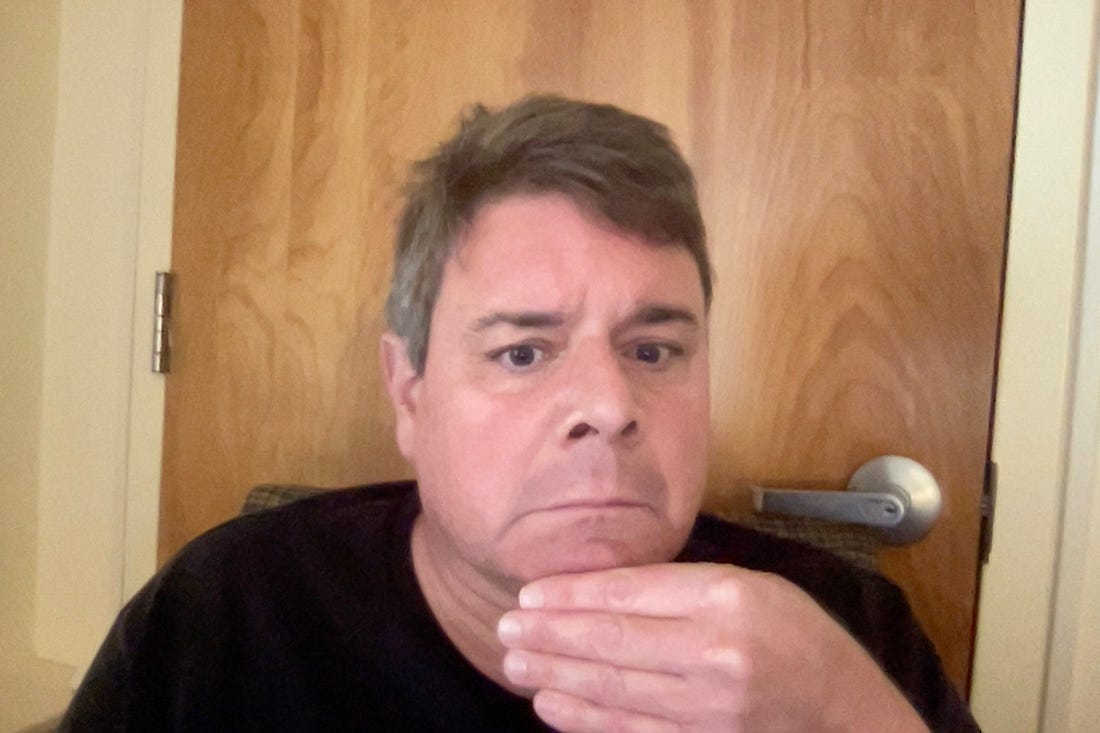 Chris Bray attempting the pose