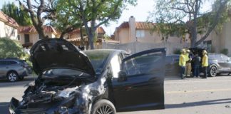 A two-car collision late Saturday afternoon, April 5, 2025, left both vehicles badly mangled but, remarkably, resulted in no serious injuries. The accident occurred on busy Monterey Road and Fairview Avenue.