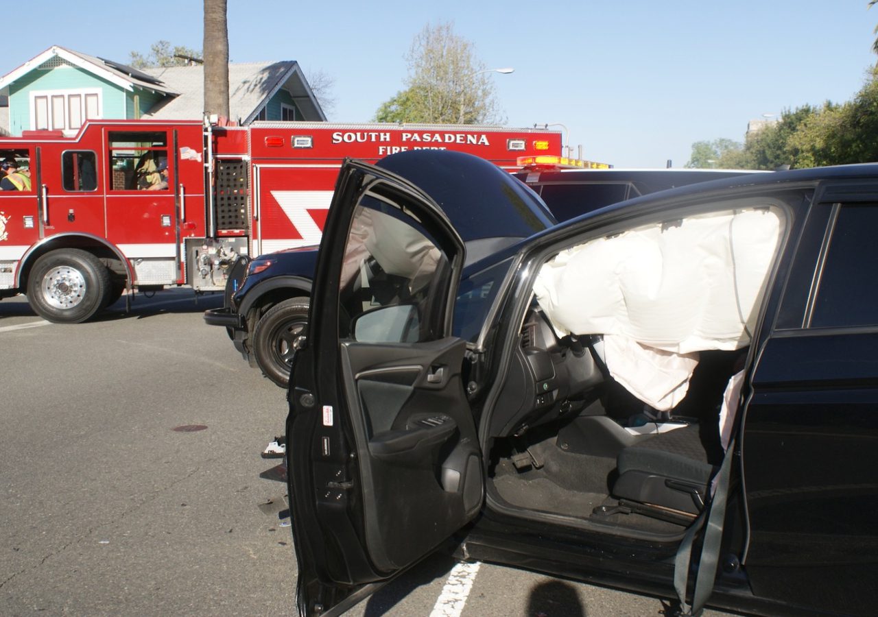 A two-car collision late Saturday afternoon, April 5, 2025, left both vehicles badly mangled but, remarkably, resulted in no serious injuries. The accident occurred on busy Monterey Road and Fairview Avenue.