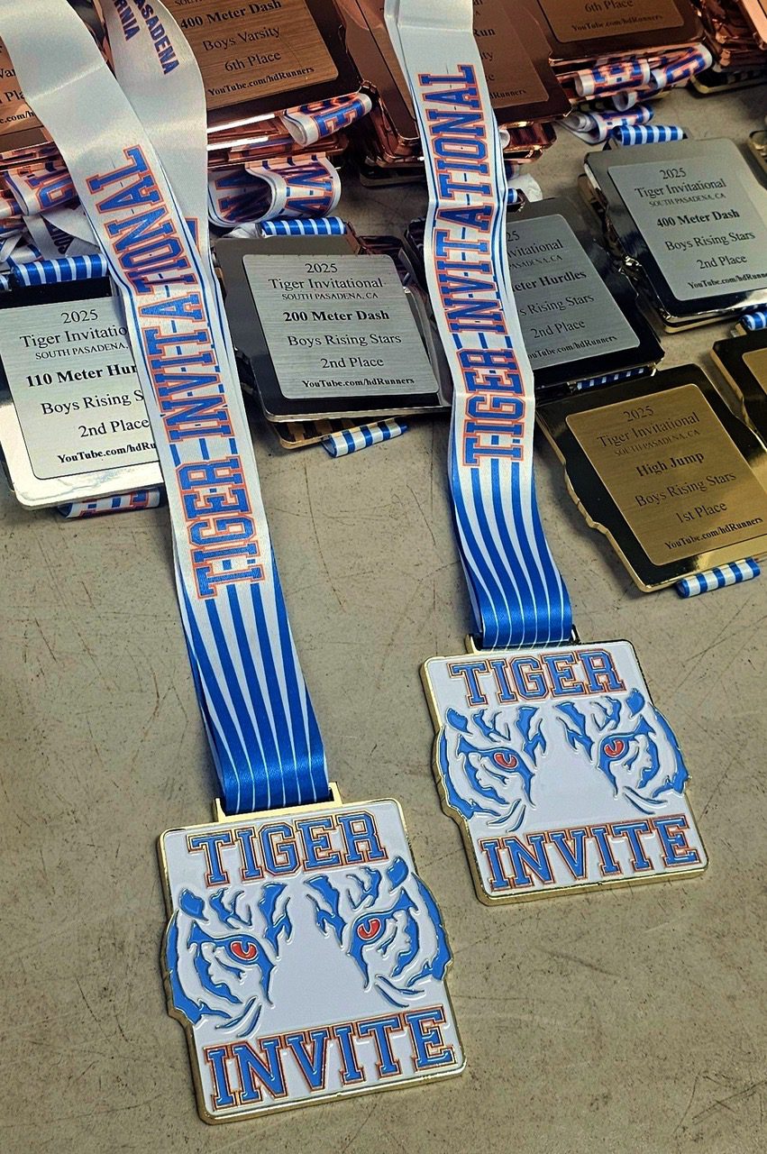 | The South Pasadenan | South Pasadena News Medals that will be awarded to the Tiger Invite Track Meet 2025