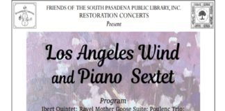 PHOTO: Friends of the South Pasadena Public Library | The South Pasadenan | Restoration Concerts | Los Angeles Wind and Piano Sextet