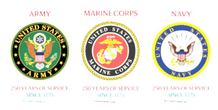 GRAPHICS: USPS | The South Pasadenan | USPS to Celebrate 250th Anniversaries of Army, Navy, and Marine Corps with Commemorative Stamps