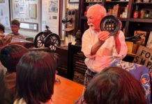 PHOTO: SPUSD | The South Pasadenan | South Pasadena Historical Museum docent Larry McGrail shares artifacts from the General Store.