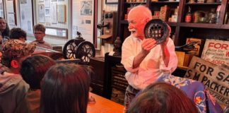 PHOTO: SPUSD | The South Pasadenan | South Pasadena Historical Museum docent Larry McGrail shares artifacts from the General Store.