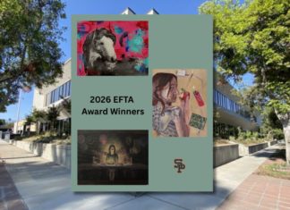 SPUSD Snapshot | SPHS Students Recognized for Creative Excellence Graphic: SPHS Students | The South Pasadenan | Clockwise from upper left: Artworks by Sage Chang, Sasha Levie, and Amy Lee have been awarded Honorable Mentions in the 2026 EFTA Contest.