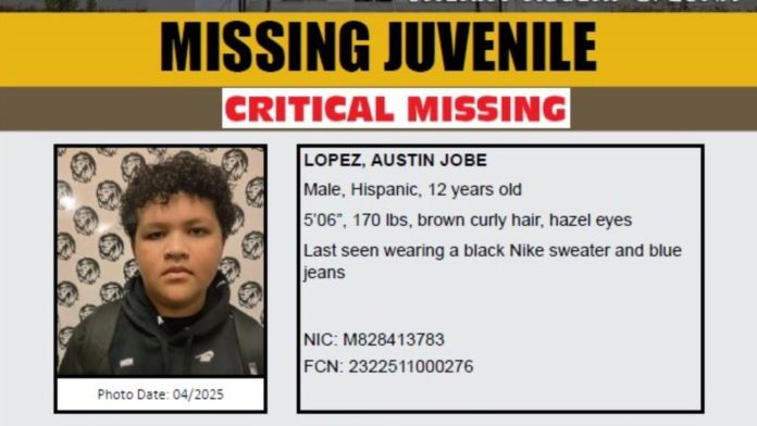PHOTO: LASD | The South Pasadenan | Los Angeles County Sheriff’s Department Missing Persons Unit investigators are asking for the public’s help locating Critical Missing Juvenile Austin Jobe Lopez