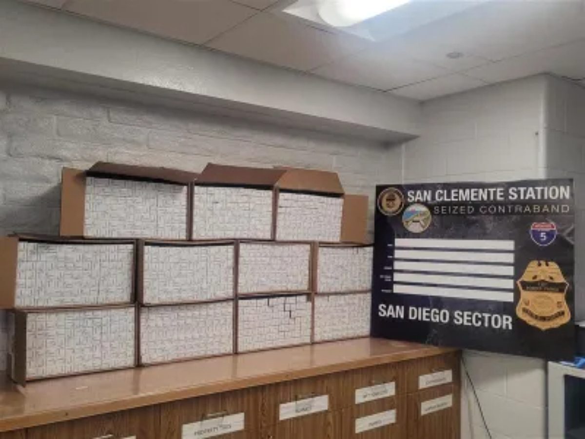 PHOTO: US Border Patrol San Diego | The South Pasadenan | A total of 11 boxes containing more than 90,000 illicit Xanax pills were seized by Border Patrol agents