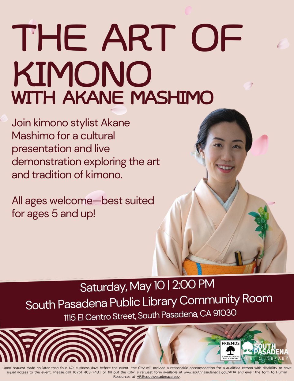 PHOTO: South Pasadena Public Library | The South Pasadenan | The Art of the Kimono Presentation at the South Pasadena Public Library