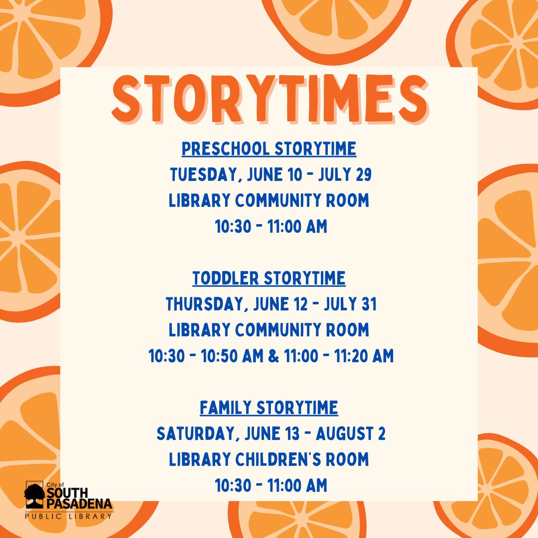 | The South Pasadenan | South Pasadena News Storytimes