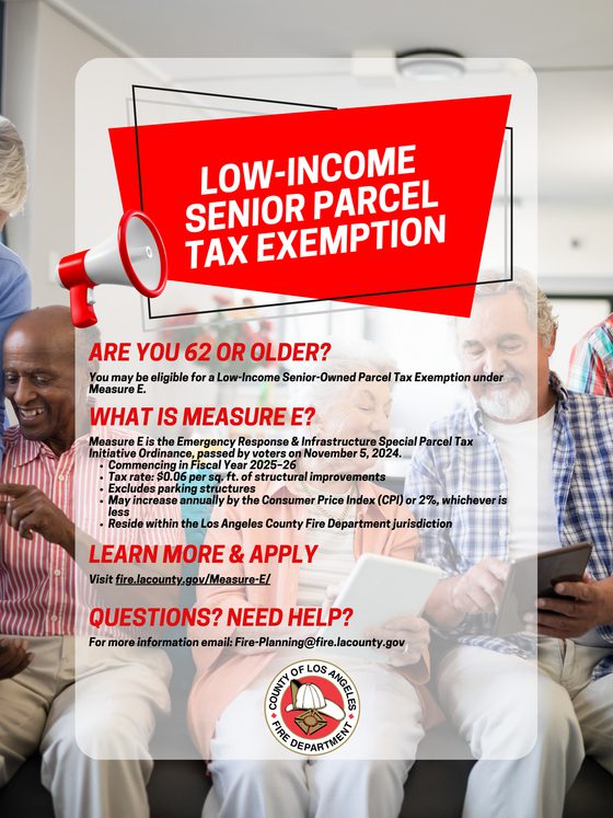 Low-income Senior Parcel Tax Exemption