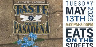 The 11th Annual Taste of South Pasadena returns on Tuesday, May 13th from 5–8 PM