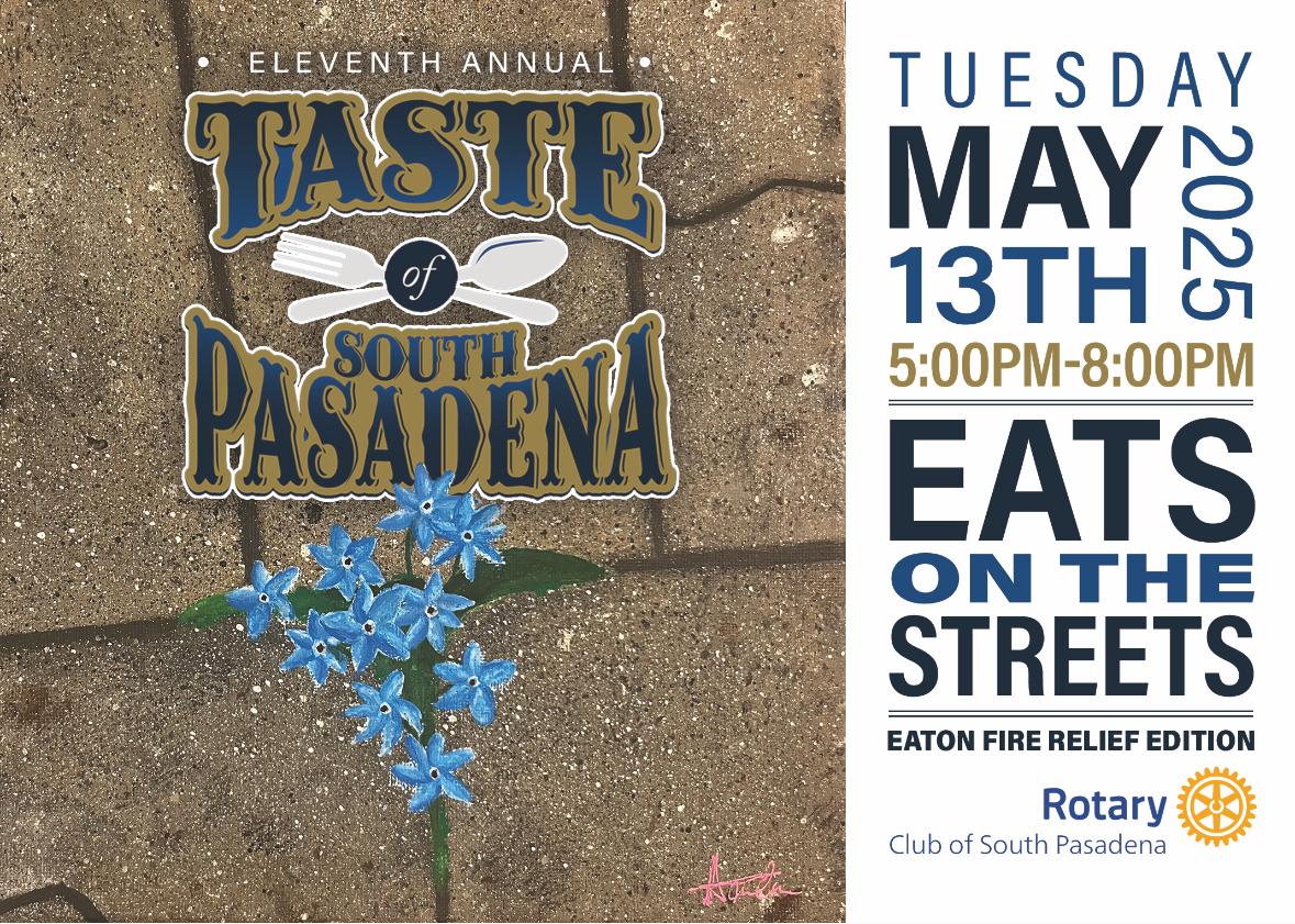 The 11th Annual Taste of South Pasadena returns on Tuesday, May 13th from 5–8 PM
