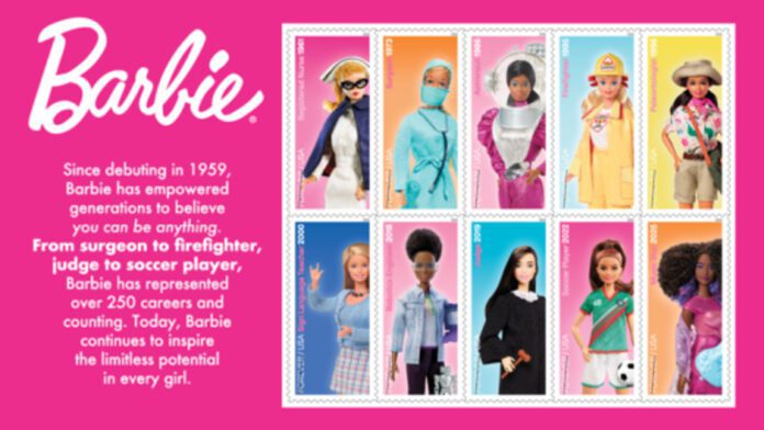 Graphic: USPS | The South Pasadenan | Barbie To Be Celebrated With New Stamps