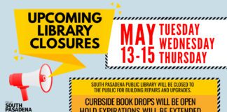 PHOTO: City of South Pasadena Public Library | The South Pasadenan | South Pasadena Library Closed for Building Improvements