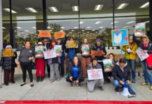PHOTO: Direct Action Everywhere | The South Pasadenan | DxE activists protest outside of Trader Joe’s in South Pasadena, CA on May 4, 2025