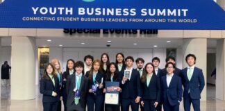PHOTO: Janna Conner | The South Pasadena | SPHS Varsity Virtual Enterprise team competes in New York City.